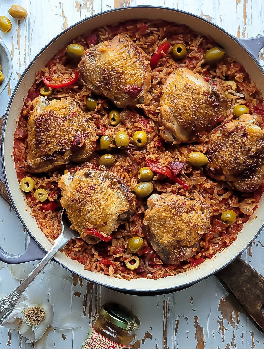 Spanish chicken basque