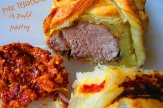 Pork tenderloin in puff pastry