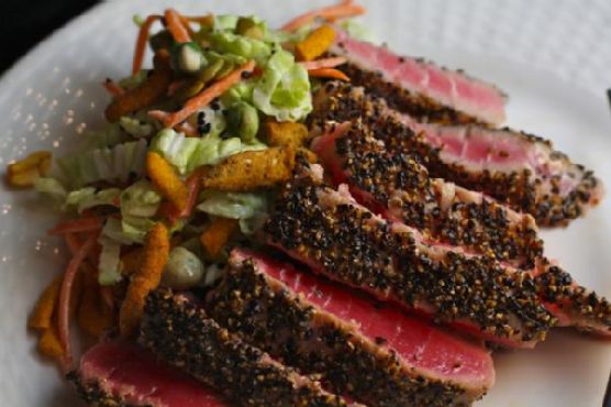Ahi Tuna with Sweet and Spicy Asian Slaw