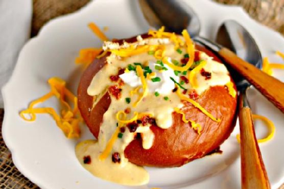 Best Potato Cheese Soup in a bread bowl