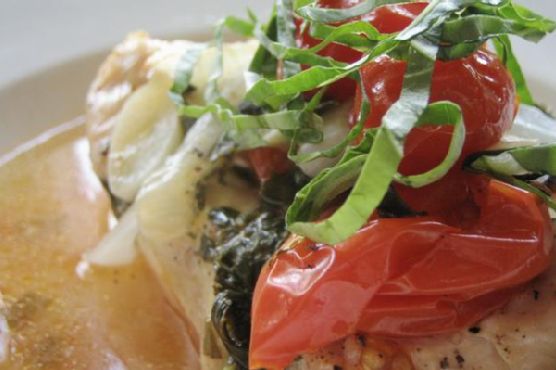 Chicken En Papillote With Basil and Cherry Tomatoes