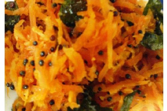 Coconut Rice and Carrot Sambal