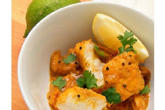 Linefish Simmered In A Spiced Coconut Gravy