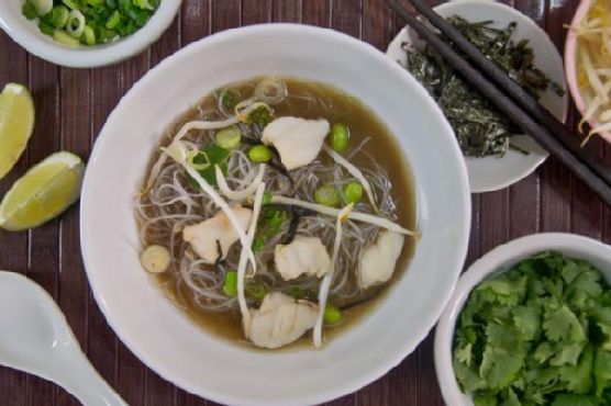 Miso, Fish and Rice Stick Soup