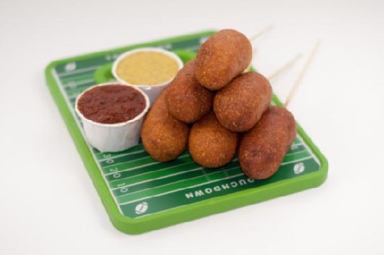 Spicy Chicken Corn Dogs with Homemade Chili Sauce