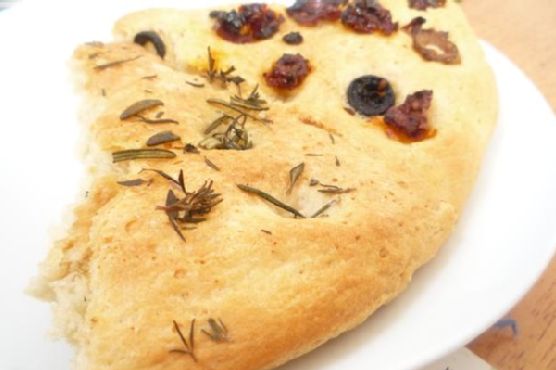 Sundried Tomato,Olive,Rosemary and Thyme Foccacia Bread