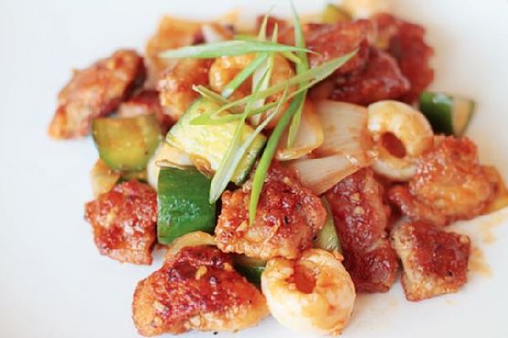 Sweet & Sour Chicken with Lychees